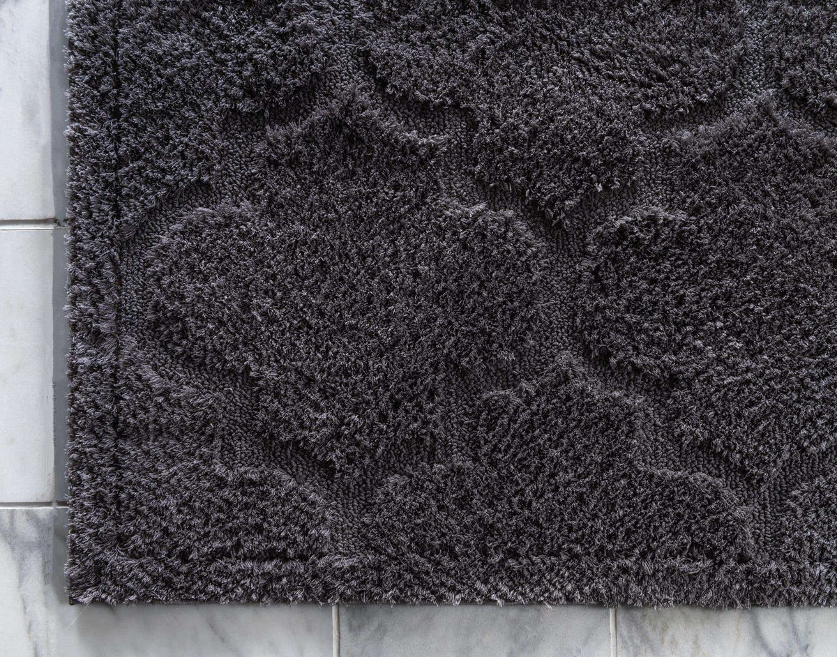 Rechteck Hochflorteppich Trellis Shag in Dunkelgrau von Hadorn™ - Lifestyle Image