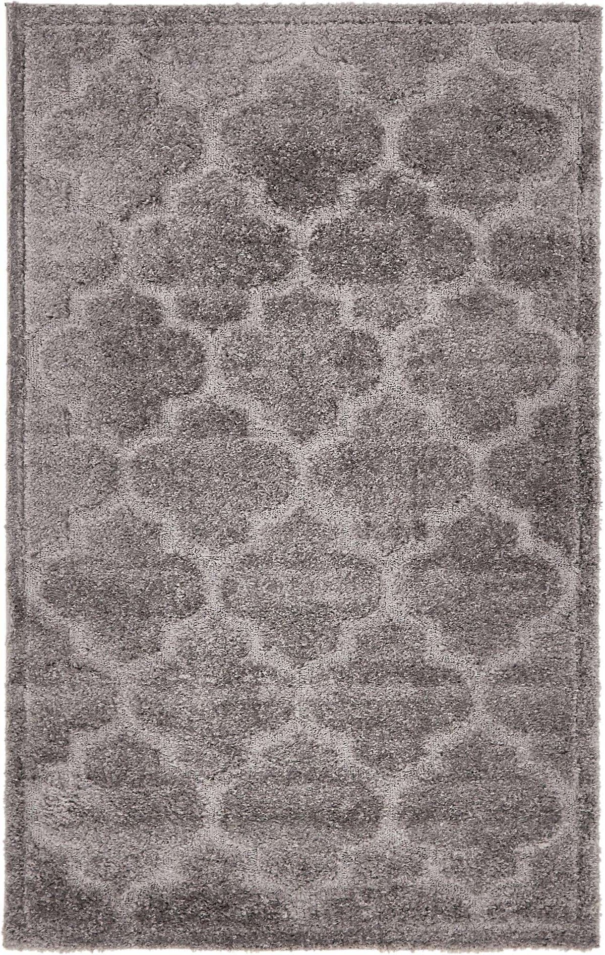 Rechteck Hochflorteppich Trellis Shag in Dunkelgrau von Hadorn™ - Lifestyle Image
