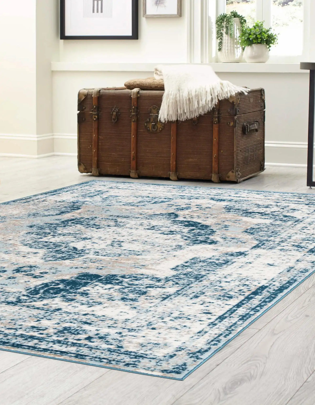 Rechteck Teppich Monaco in Blau von Hadorn™ - Lifestyle Image
