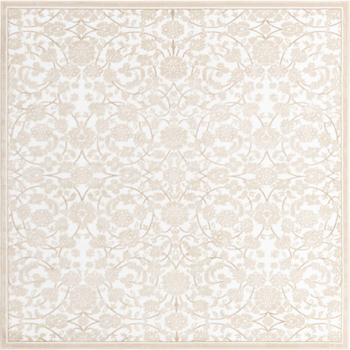 Quadratisch Teppich Himalaya in Weiss von Hadorn™ - Lifestyle Image