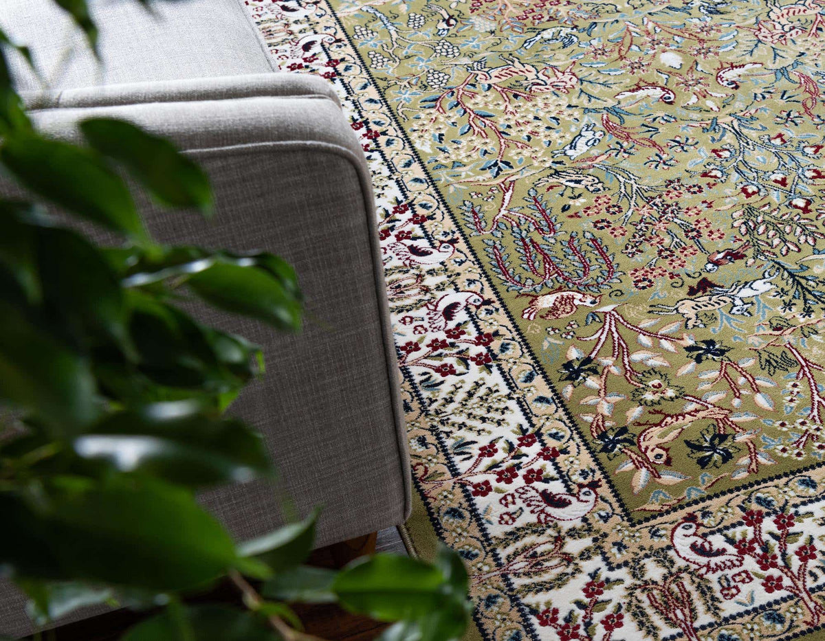 Rechteck Teppich Nain Design in Grün von Hadorn™ - Lifestyle Image