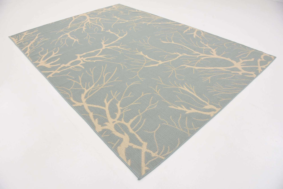 Rechteck Outdoor Teppich Outdoor Botanical in Hellblau von Hadorn™ - Lifestyle Image