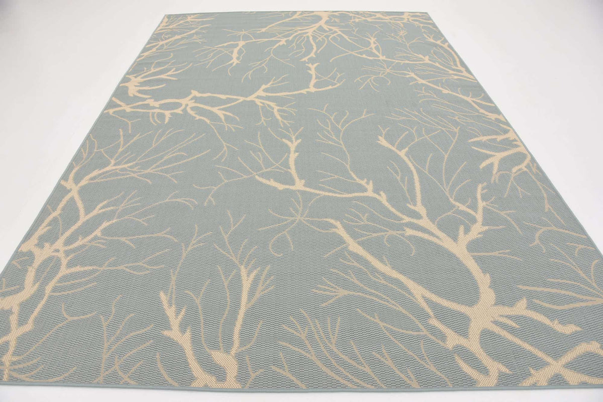 Rechteck Outdoor Teppich Outdoor Botanical in Hellblau von Hadorn™ - Lifestyle Image