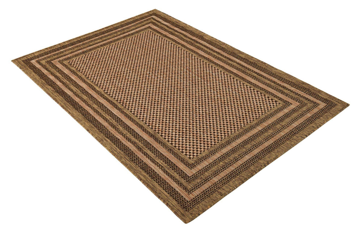 Rechteck Outdoor Teppich Outdoor Border in Hellbraun von Hadorn™ - Lifestyle Image