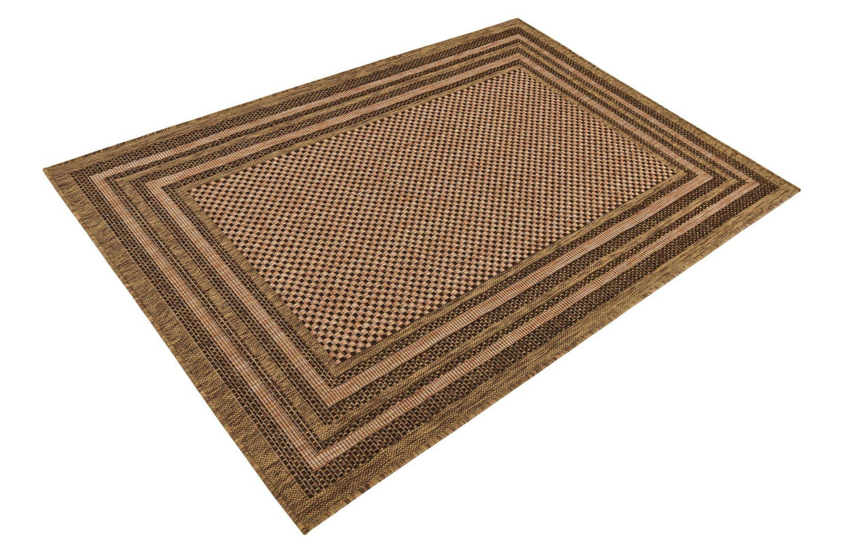 Rechteck Outdoor Teppich Outdoor Border in Hellbraun von Hadorn™ - Lifestyle Image