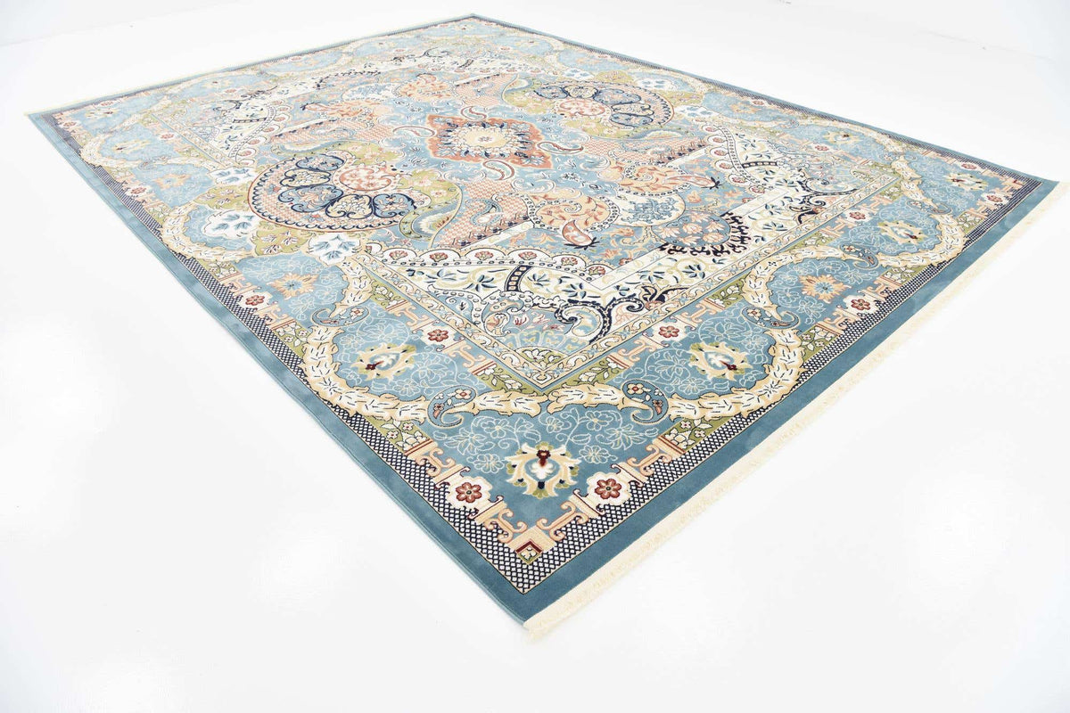Rechteck Teppich Nain Design in Blau von Hadorn™ - Lifestyle Image