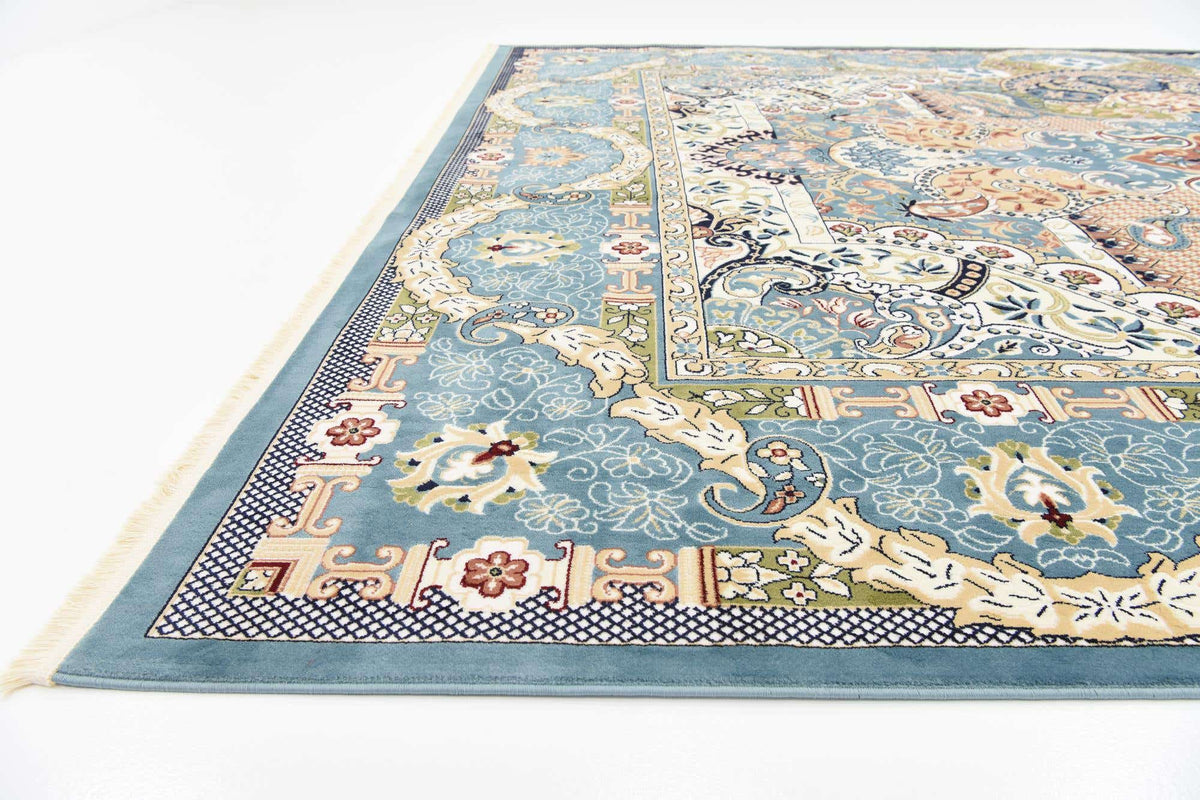 Rechteck Teppich Nain Design in Blau von Hadorn™ - Lifestyle Image