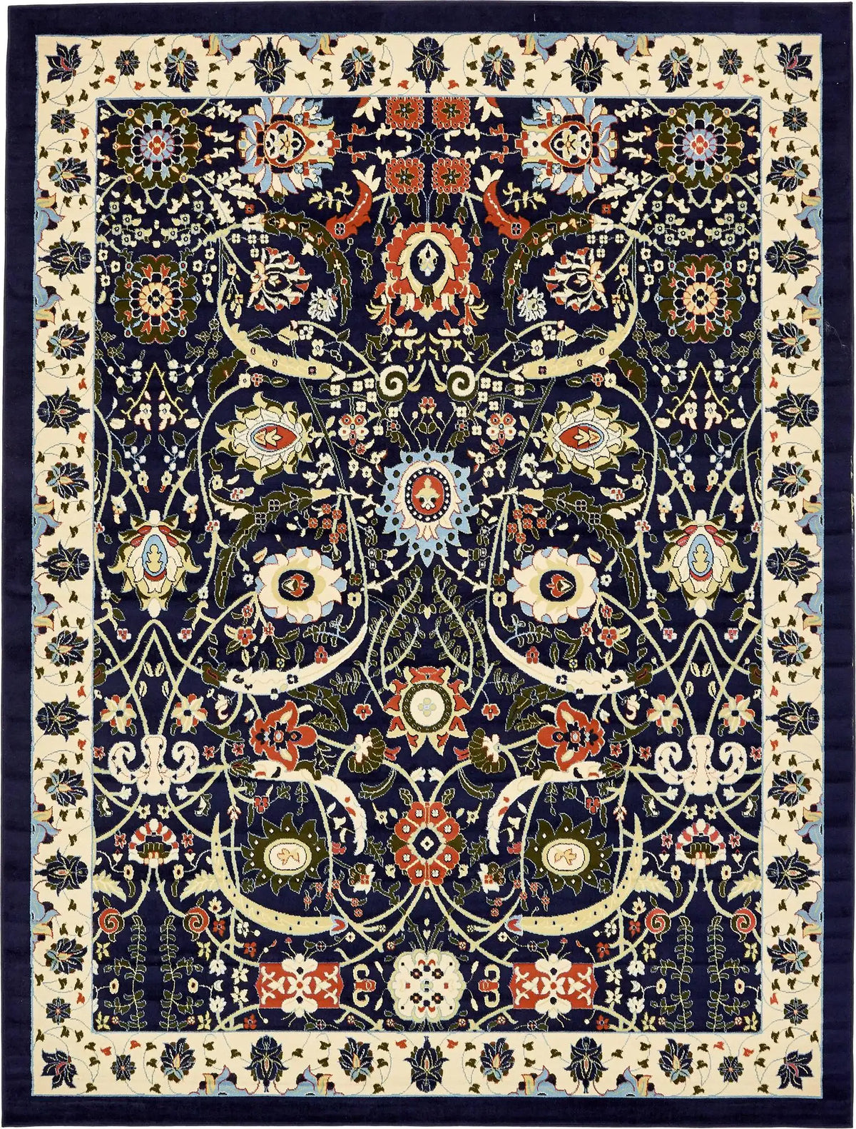 Rechteck Teppich Isfahan Design in Blau von Hadorn™ - Lifestyle Image