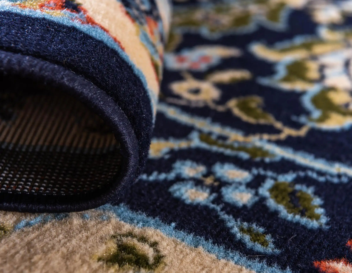 Rechteck Teppich Isfahan Design in Blau von Hadorn™ - Lifestyle Image