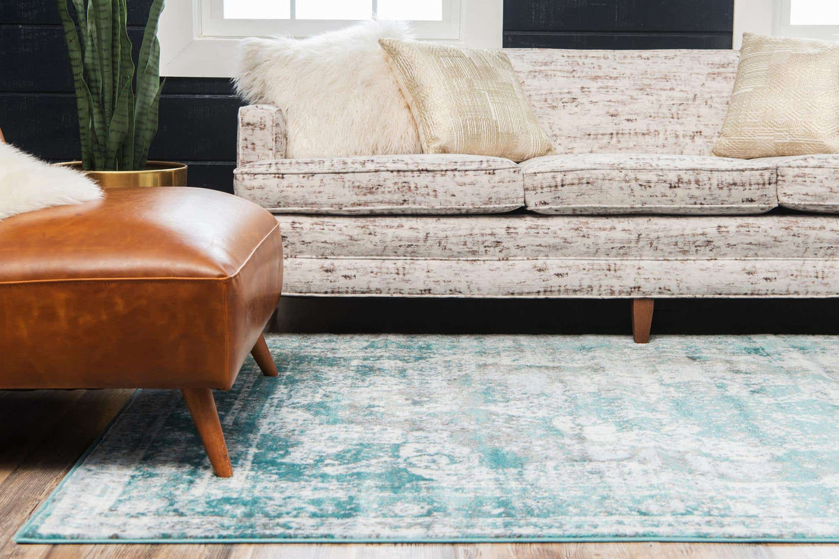 Rechteck Teppich Monaco in Türkis von Hadorn™ - Lifestyle Image