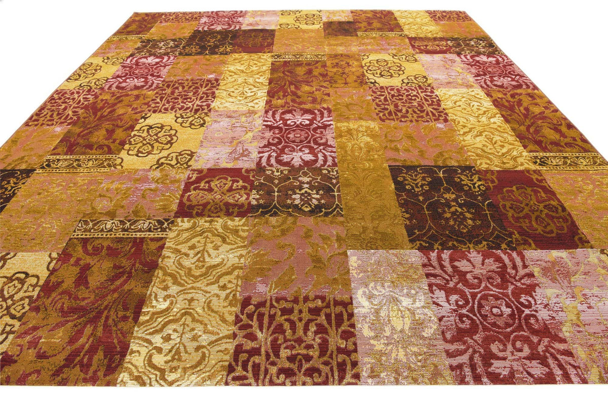 Rechteck Outdoor Teppich Outdoor Botanical in Gold von Hadorn™ - Lifestyle Image