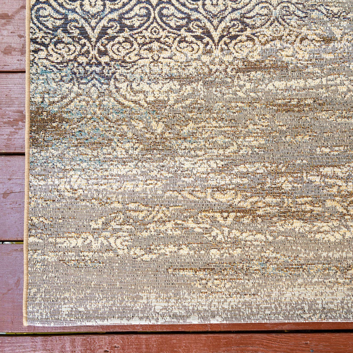 Rechteck Outdoor Teppich Outdoor Botanical in Beige von Hadorn™ - Lifestyle Image
