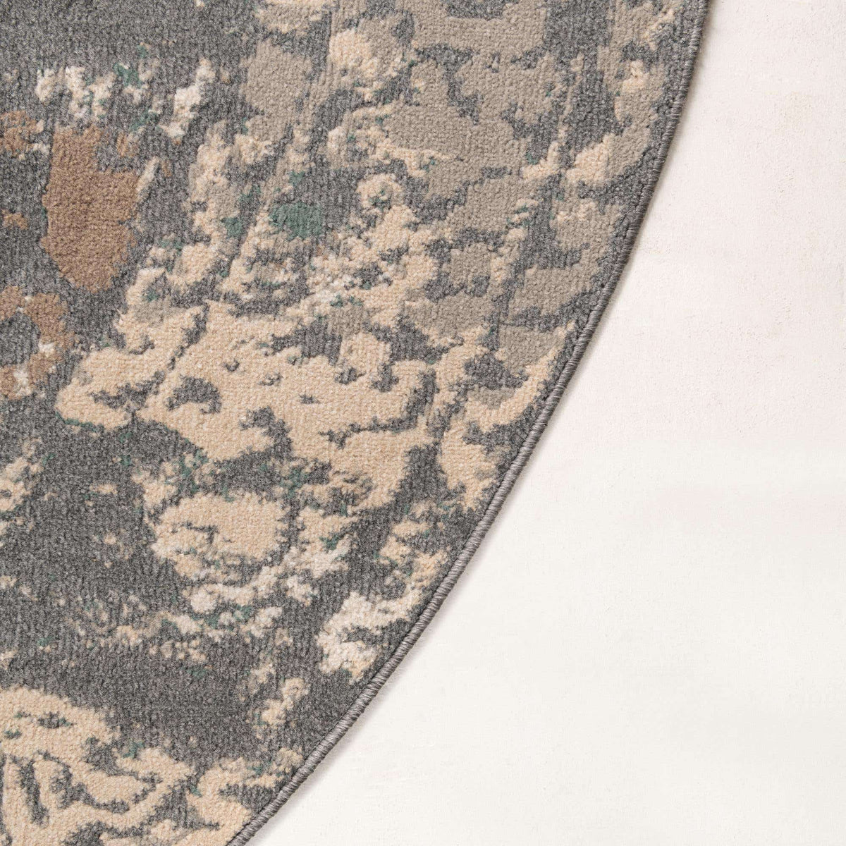 Rund Teppich Sahara in Grau von Hadorn™ - Lifestyle Image