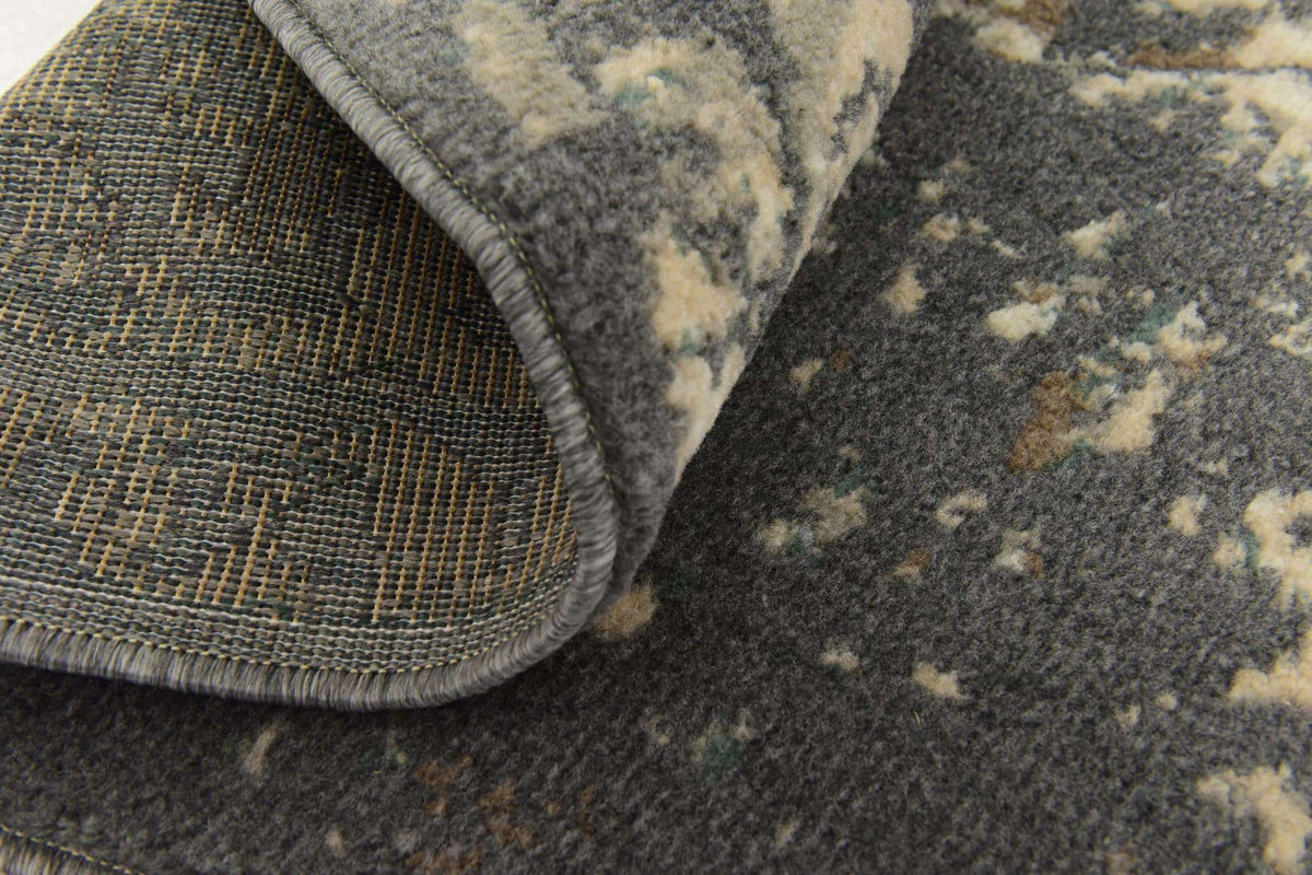 Rund Teppich Sahara in Grau von Hadorn™ - Lifestyle Image
