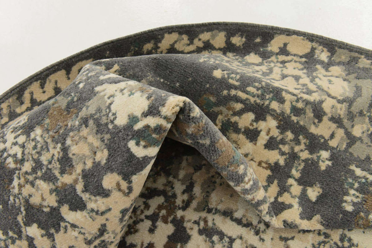 Rund Teppich Sahara in Grau von Hadorn™ - Lifestyle Image