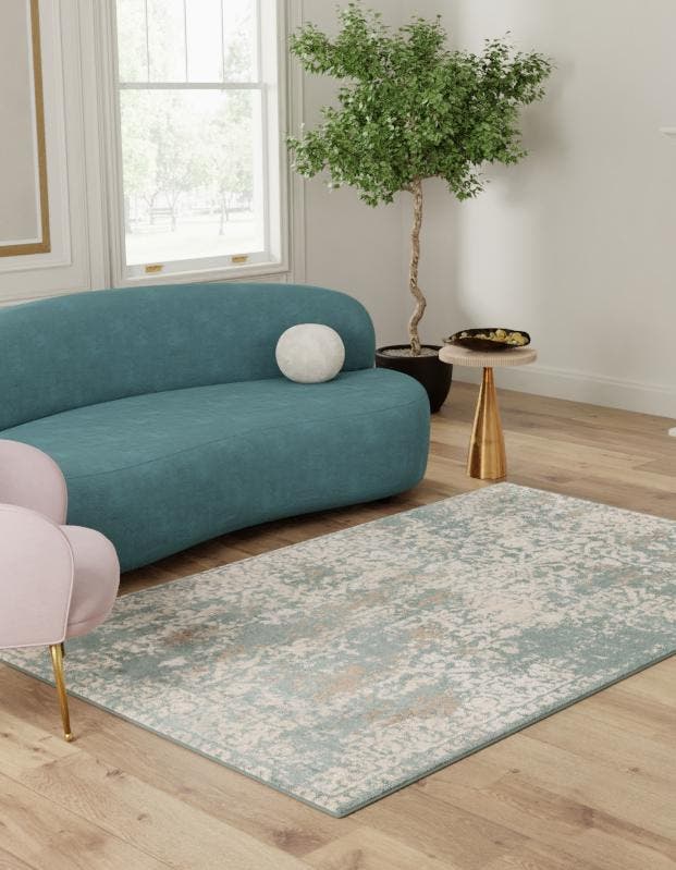 Rechteck Teppich Sahara in Grün von Hadorn™ - Lifestyle Image