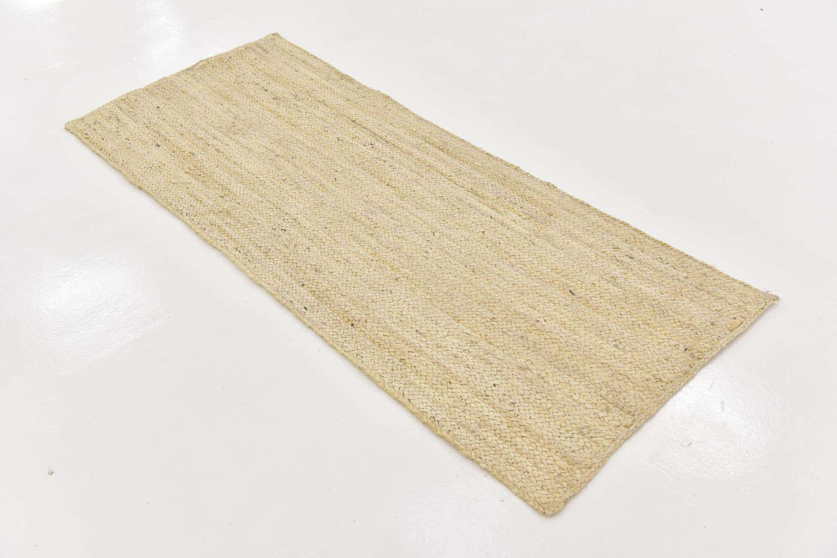 Läufer Teppich Braided Jute in Weiss von Hadorn™ - Lifestyle Image