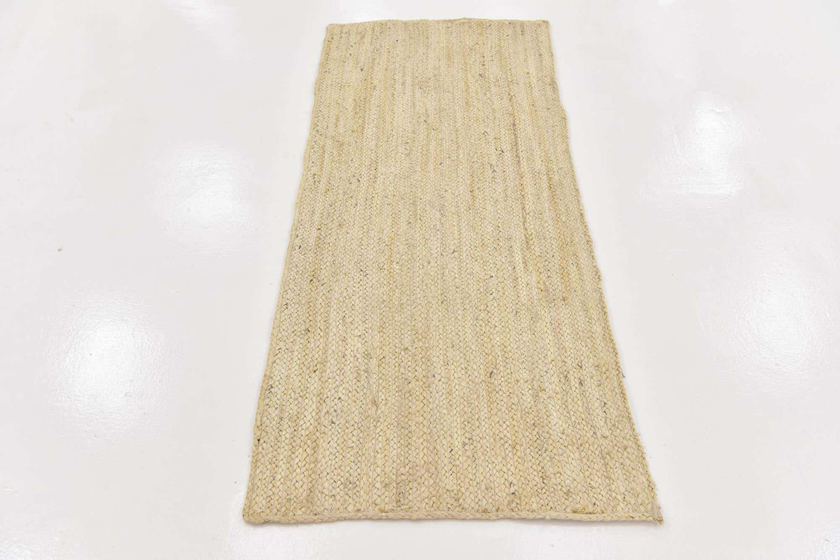 Läufer Teppich Braided Jute in Weiss von Hadorn™ - Lifestyle Image