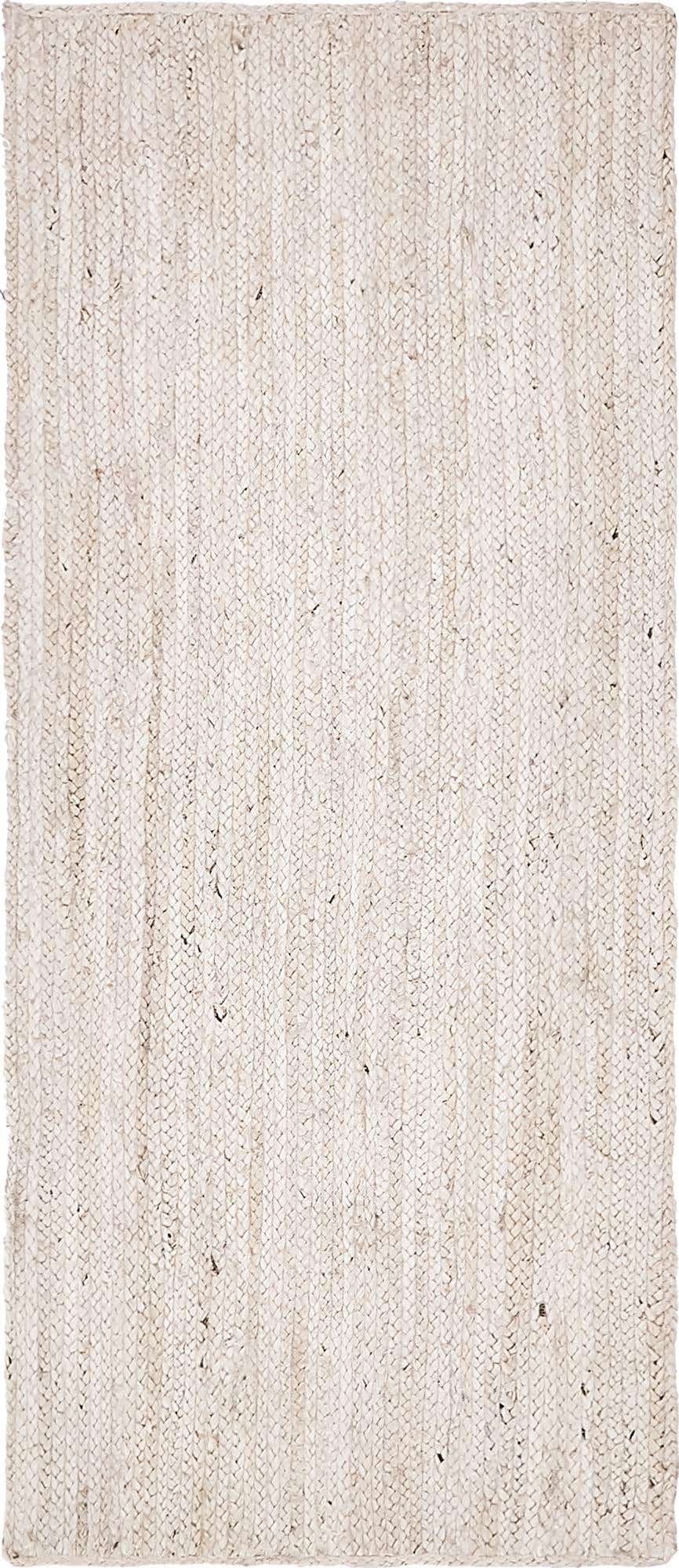 Läufer Teppich Braided Jute in Weiss von Hadorn™ - Lifestyle Image