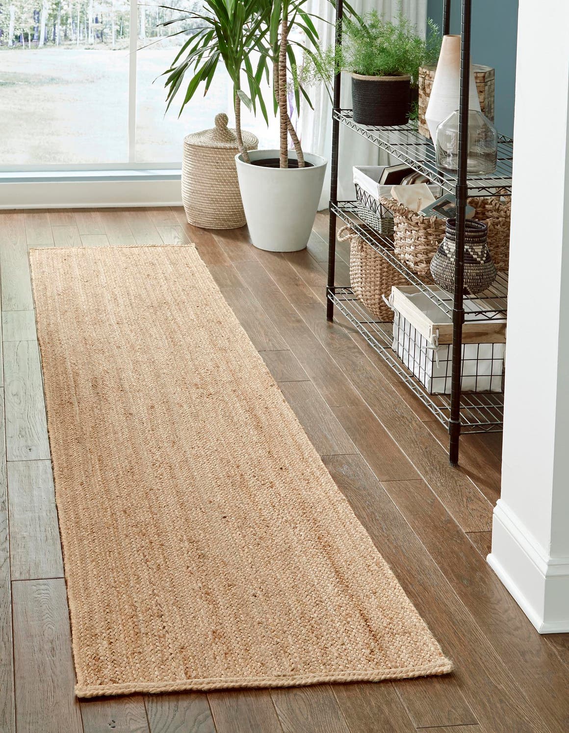 Läufer Teppich Braided Jute in Natürlich von Hadorn™ - Lifestyle Image