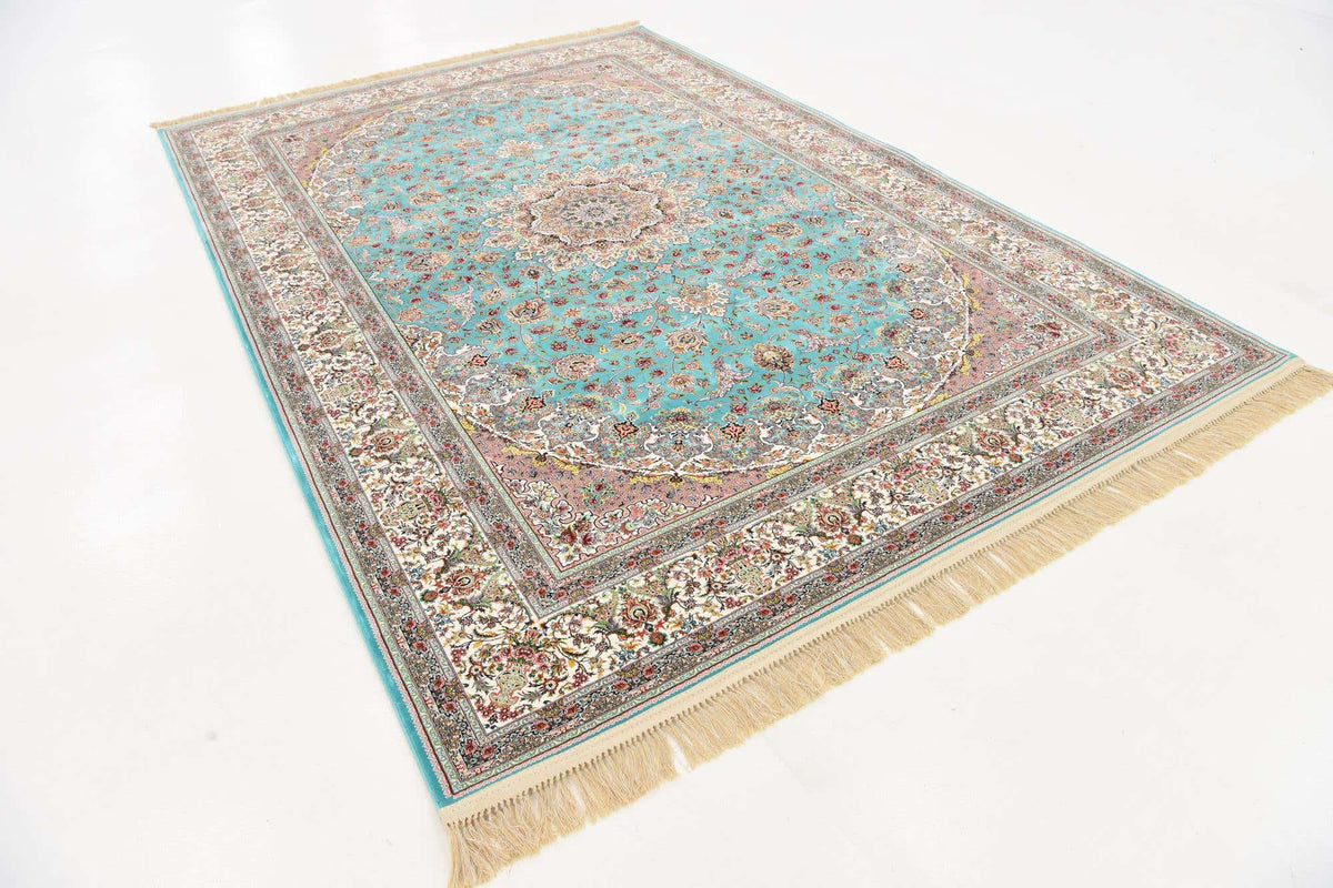 Rechteck Teppich Dynasty in Türkis von Hadorn™ - Lifestyle Image
