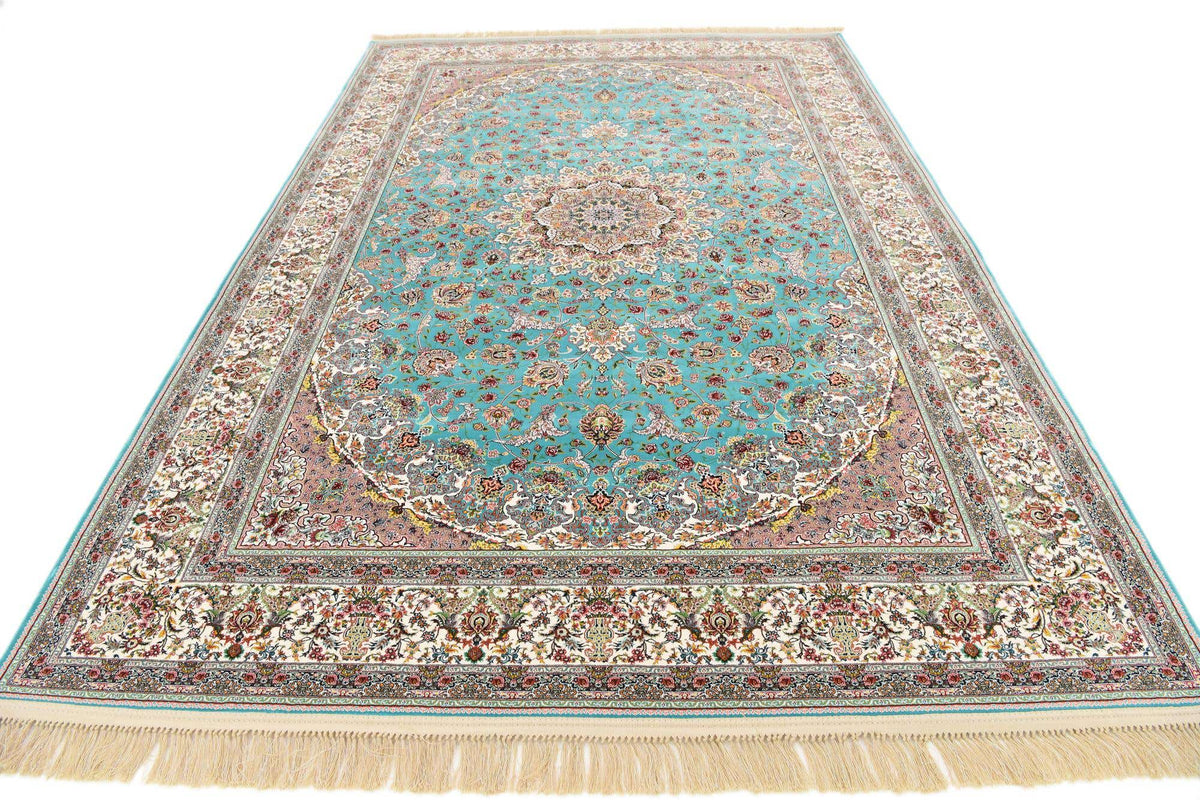 Rechteck Teppich Dynasty in Türkis von Hadorn™ - Lifestyle Image