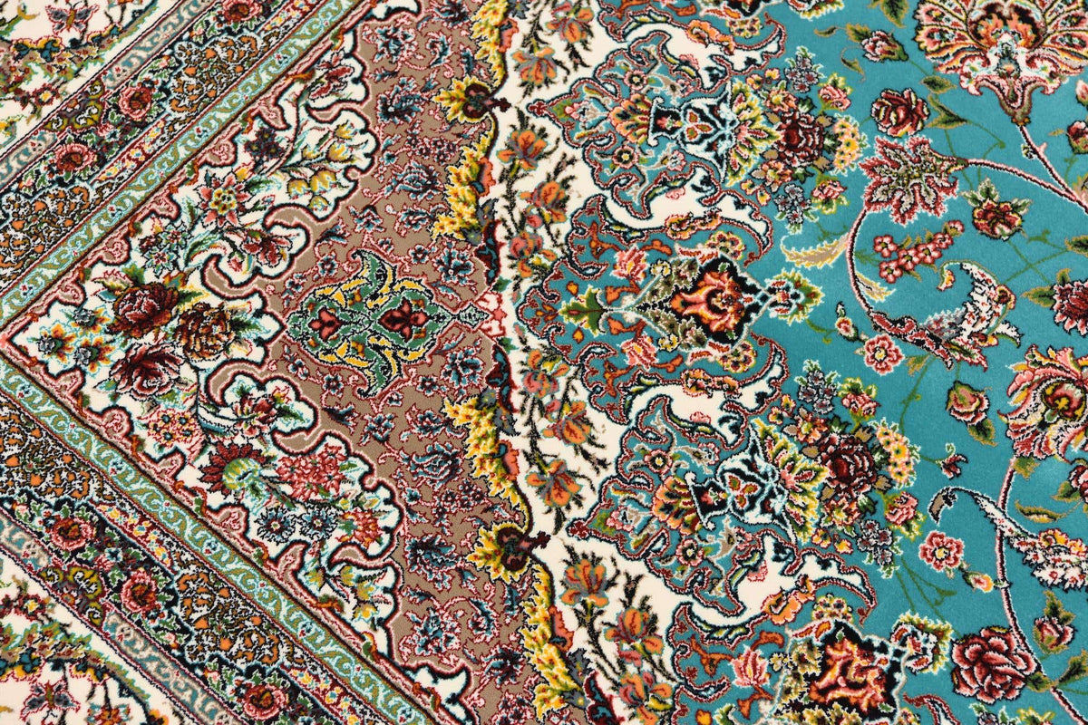 Rechteck Teppich Dynasty in Türkis von Hadorn™ - Lifestyle Image