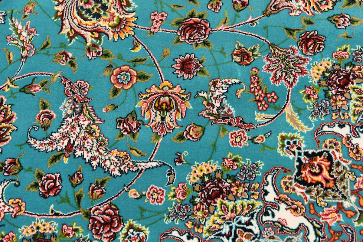 Rechteck Teppich Dynasty in Türkis von Hadorn™ - Lifestyle Image