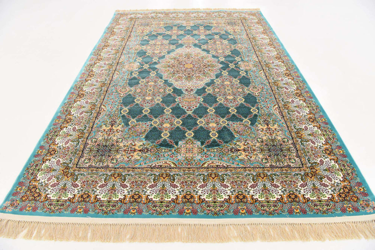 Rechteck Teppich Dynasty in Türkis von Hadorn™ - Lifestyle Image