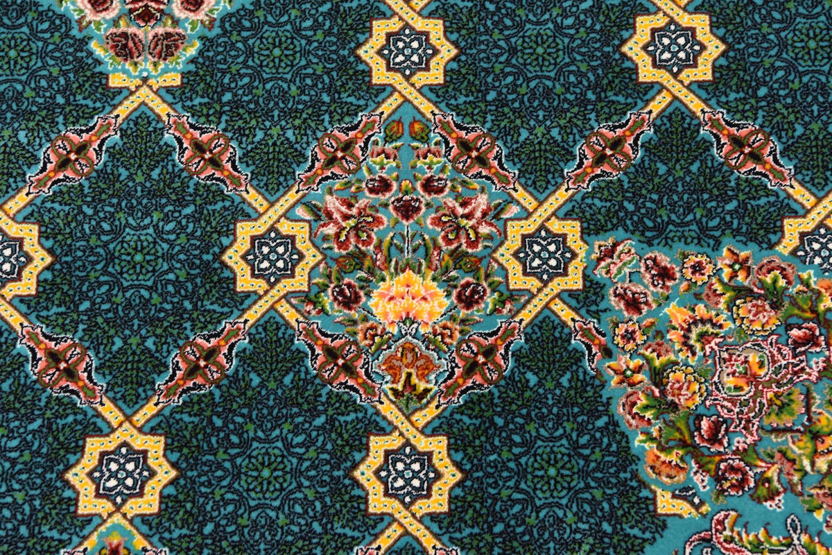 Rechteck Teppich Dynasty in Türkis von Hadorn™ - Lifestyle Image