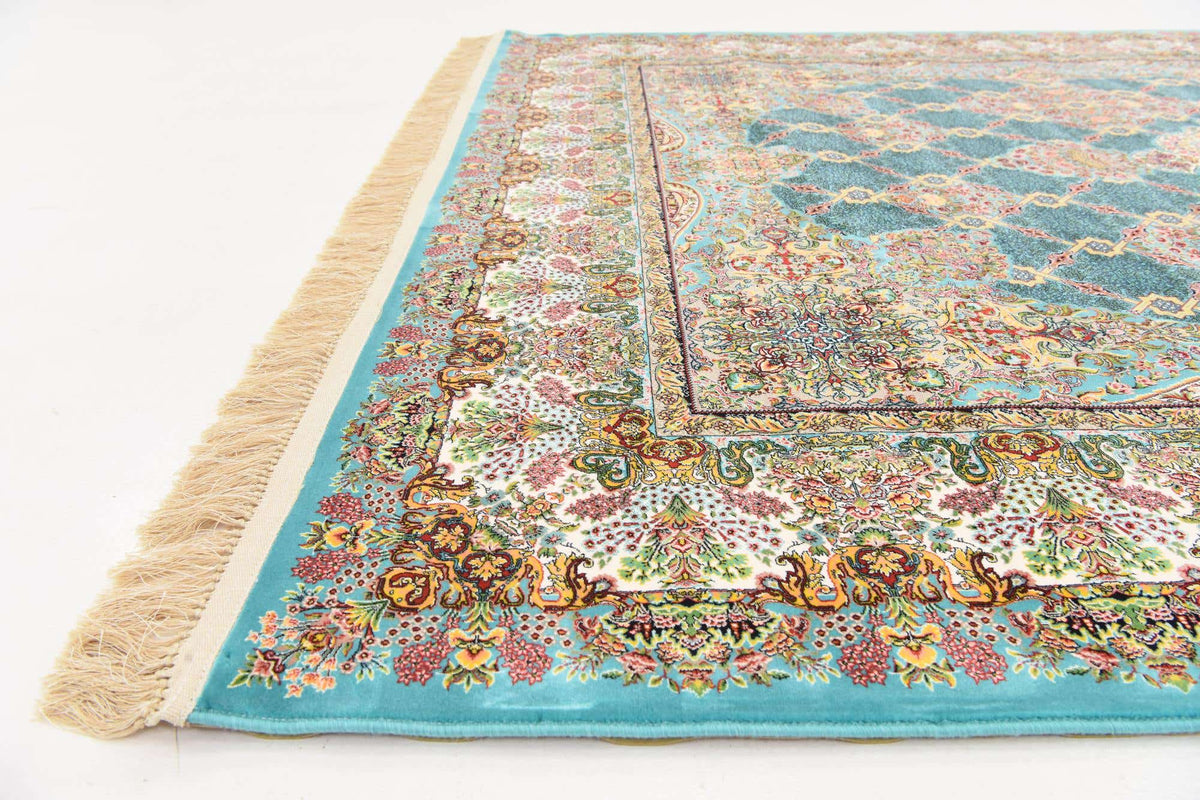 Rechteck Teppich Dynasty in Türkis von Hadorn™ - Lifestyle Image