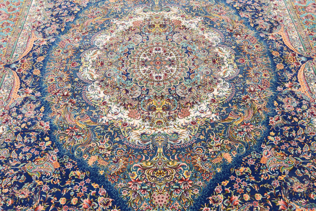 Rechteck Teppich Dynasty in Dunkelblau von Hadorn™ - Lifestyle Image
