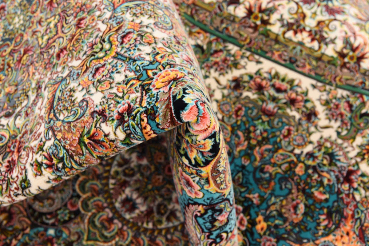 Rechteck Teppich Dynasty in Türkis von Hadorn™ - Lifestyle Image