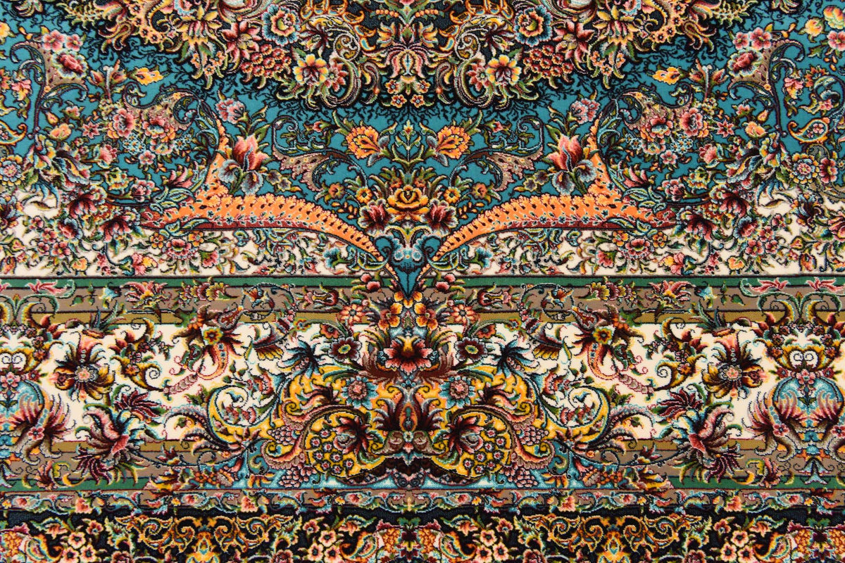 Rechteck Teppich Dynasty in Türkis von Hadorn™ - Lifestyle Image