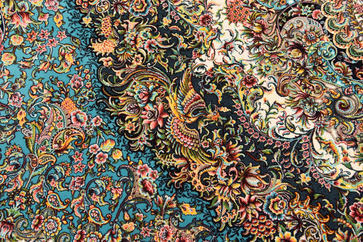 Rechteck Teppich Dynasty in Türkis von Hadorn™ - Lifestyle Image