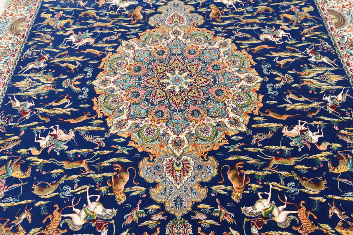 Rechteck Teppich Dynasty in Dunkelblau von Hadorn™ - Lifestyle Image