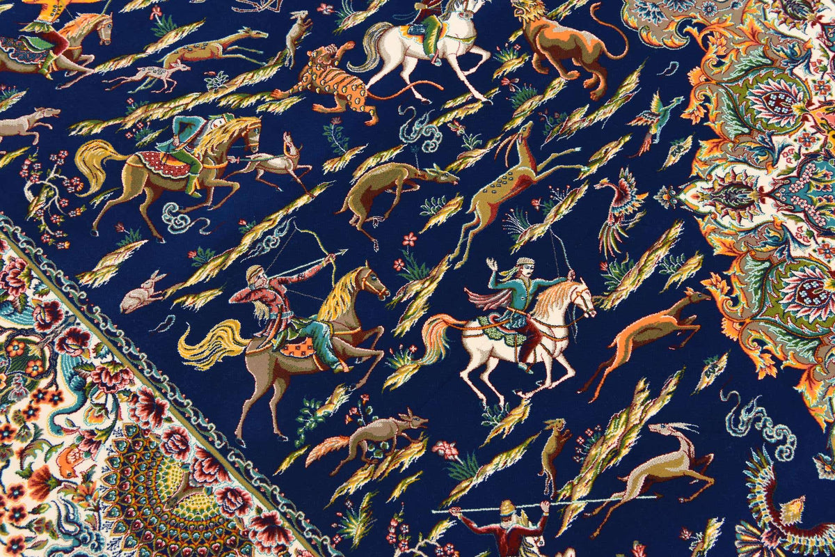 Rechteck Teppich Dynasty in Dunkelblau von Hadorn™ - Lifestyle Image