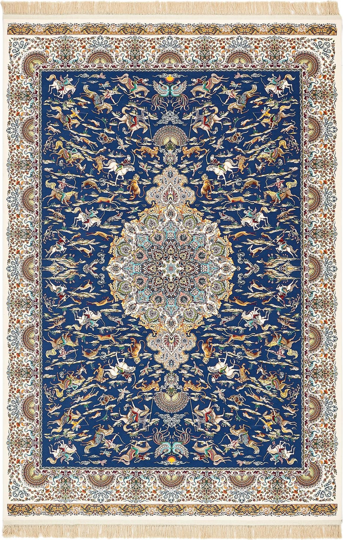 Rechteck Teppich Dynasty in Dunkelblau von Hadorn™ - Lifestyle Image