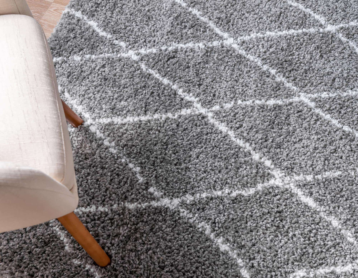 Rechteck Hochflorteppich Marrakesh Shag in Grau von Hadorn™ - Lifestyle Image
