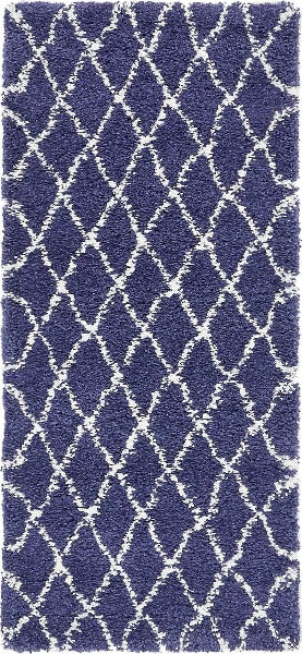 Läufer Hochflorteppich Marrakesh Shag in Blau von Hadorn™ - Lifestyle Image