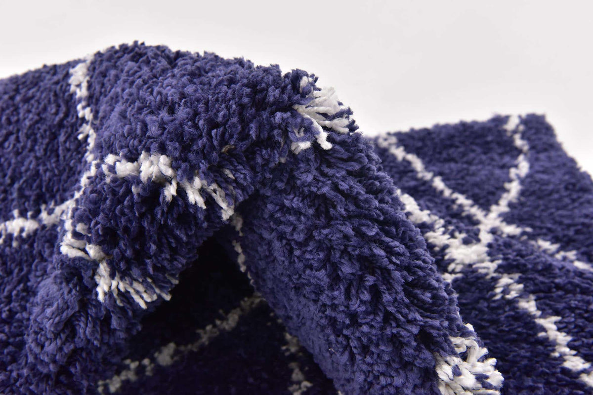 Rechteck Hochflorteppich Marrakesh Shag in Blau von Hadorn™ - Lifestyle Image