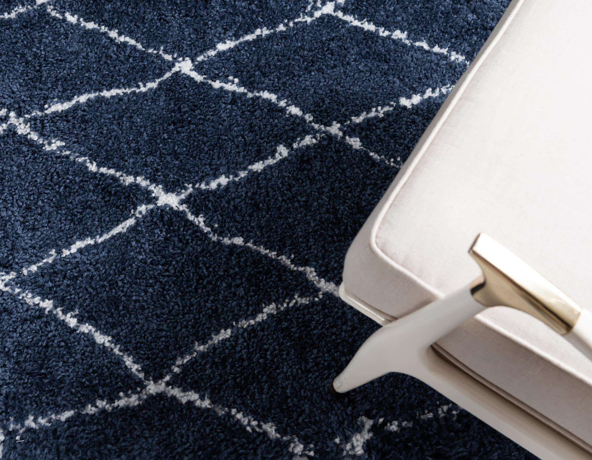 Rechteck Hochflorteppich Marrakesh Shag in Blau von Hadorn™ - Lifestyle Image
