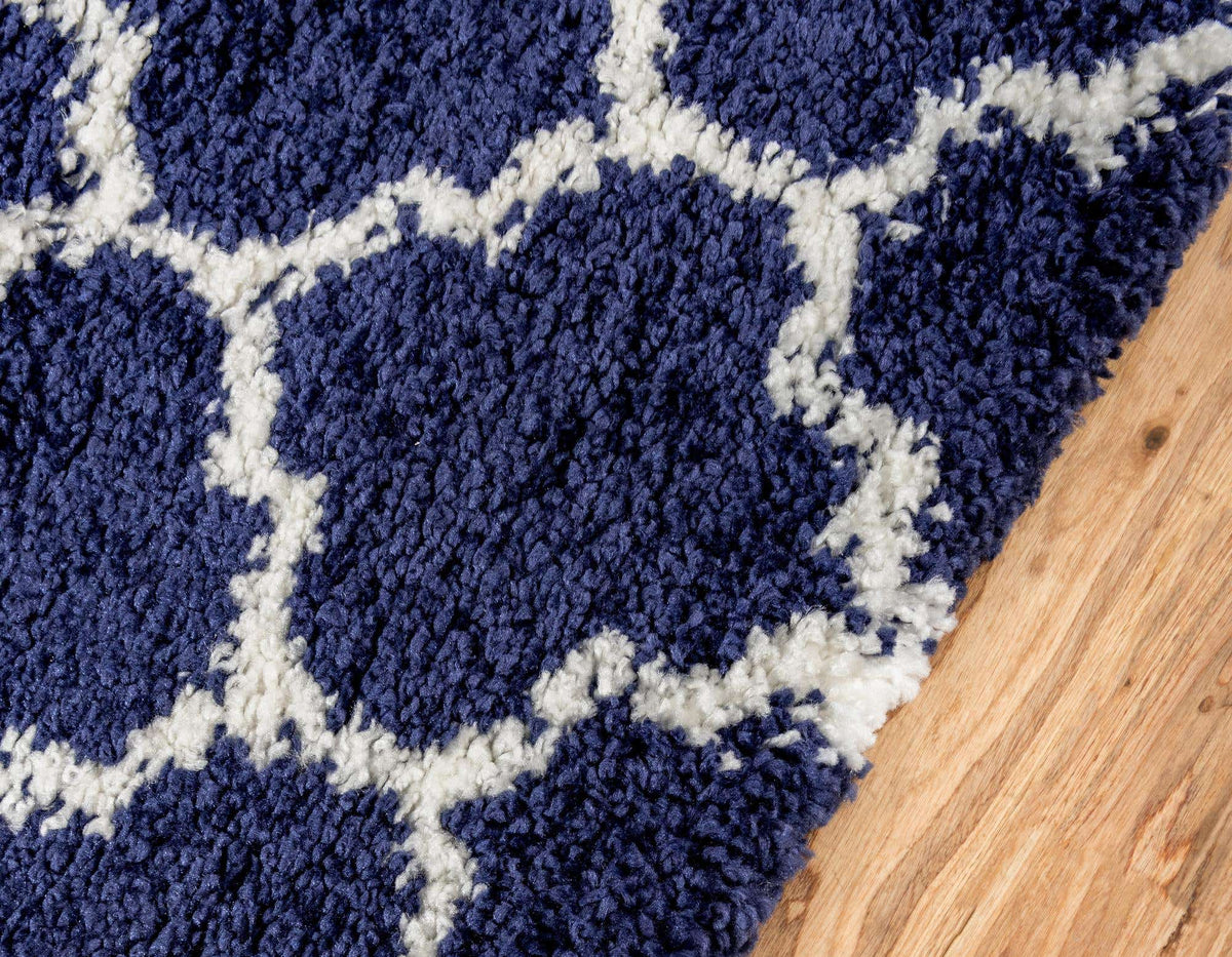 Läufer Hochflorteppich Marrakesh Shag in Blau von Hadorn™ - Lifestyle Image