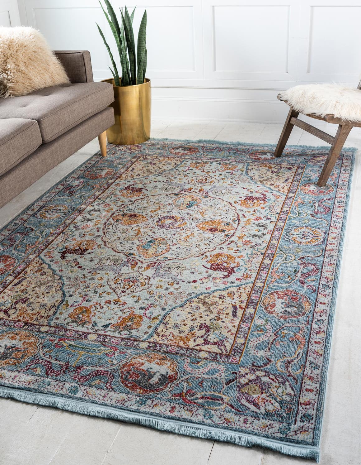Rechteck Teppich Havana in Hellblau von Hadorn™ - Lifestyle Image