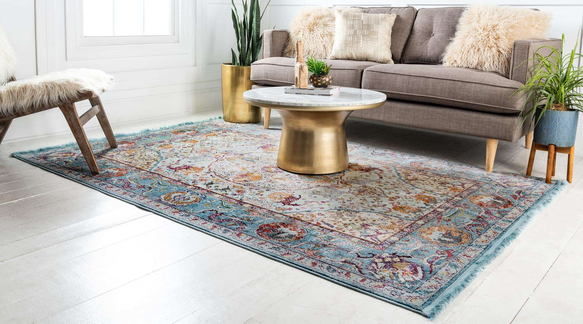 Rechteck Teppich Havana in Hellblau von Hadorn™ - Lifestyle Image