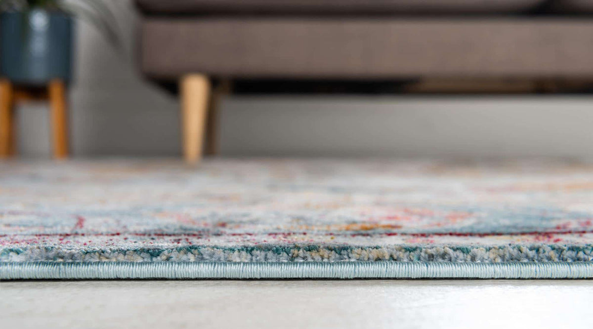 Rund Teppich Havana in Hellblau von Hadorn™ - Lifestyle Image