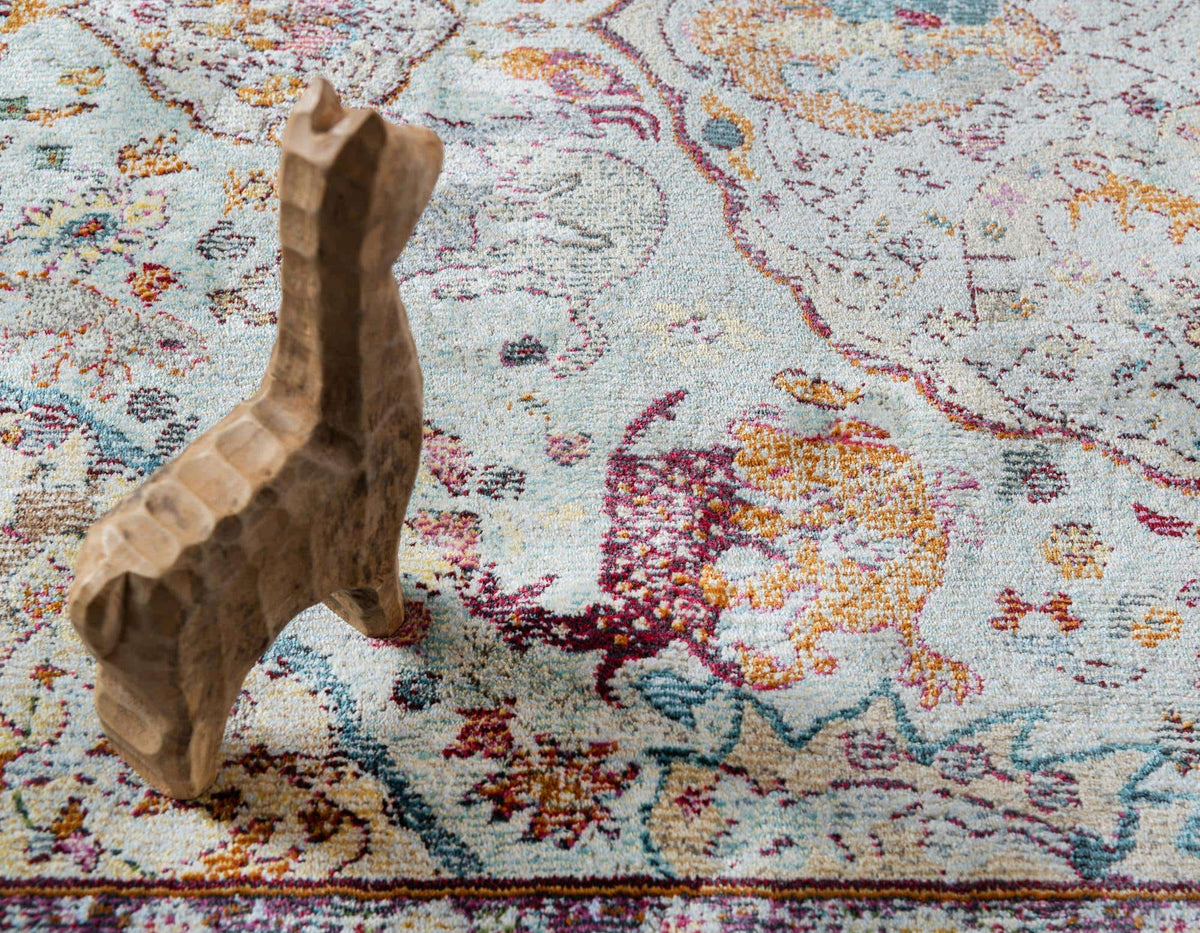 Rund Teppich Havana in Hellblau von Hadorn™ - Lifestyle Image