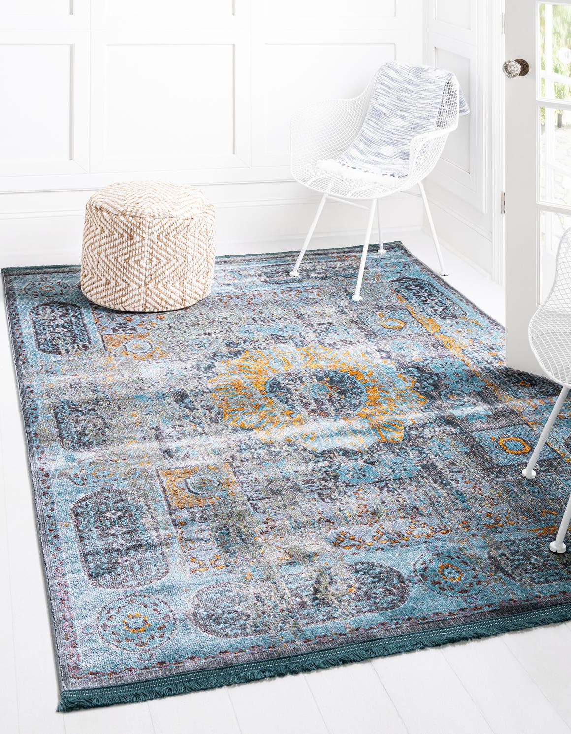 Rechteck Teppich Havana in Blau von Hadorn™ - Lifestyle Image