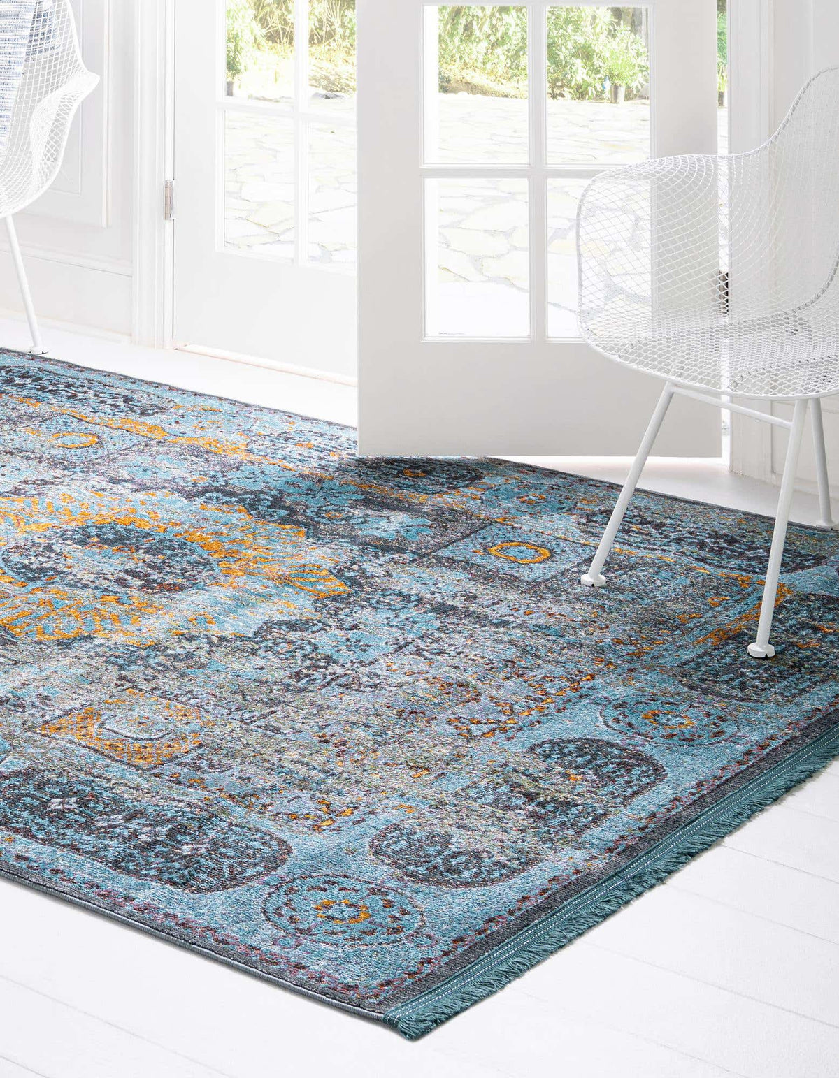 Rechteck Teppich Havana in Blau von Hadorn™ - Lifestyle Image