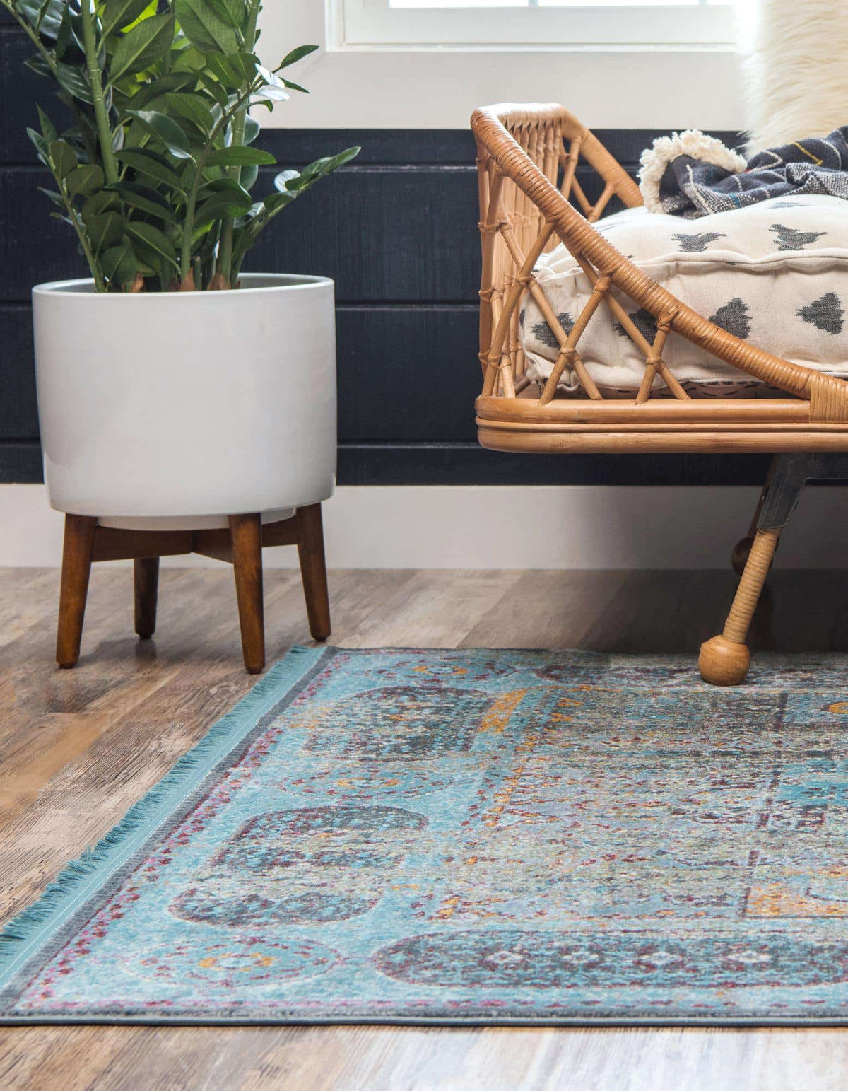Rechteck Teppich Havana in Blau von Hadorn™ - Lifestyle Image